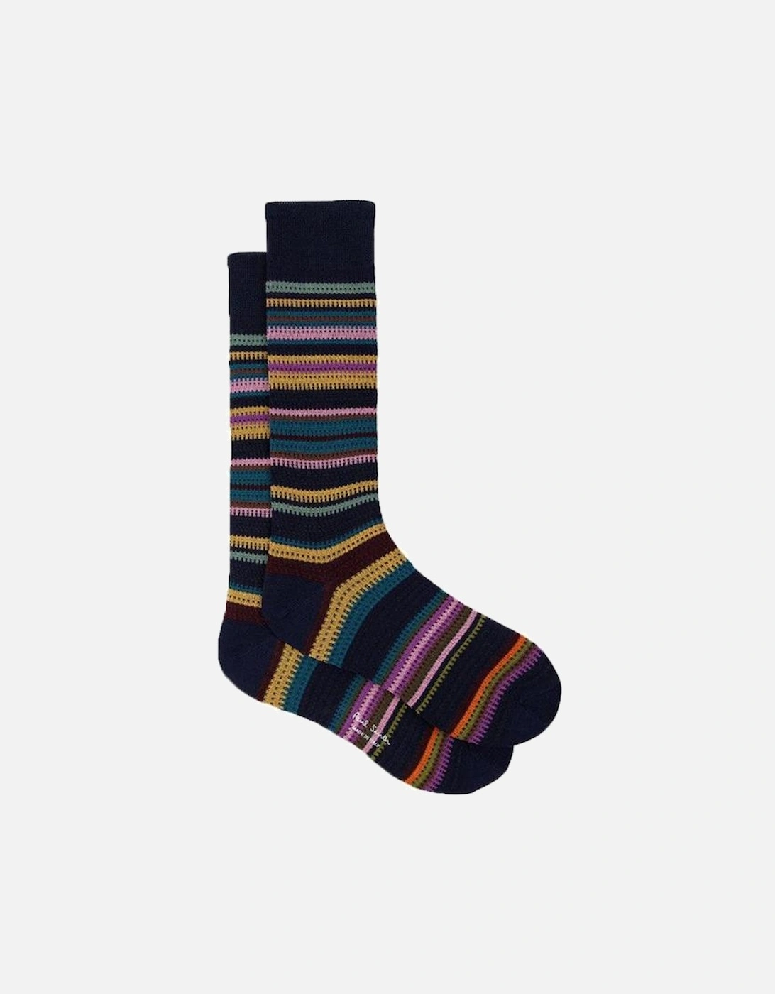 Harvey Stripe Socks, Blue, 4 of 3