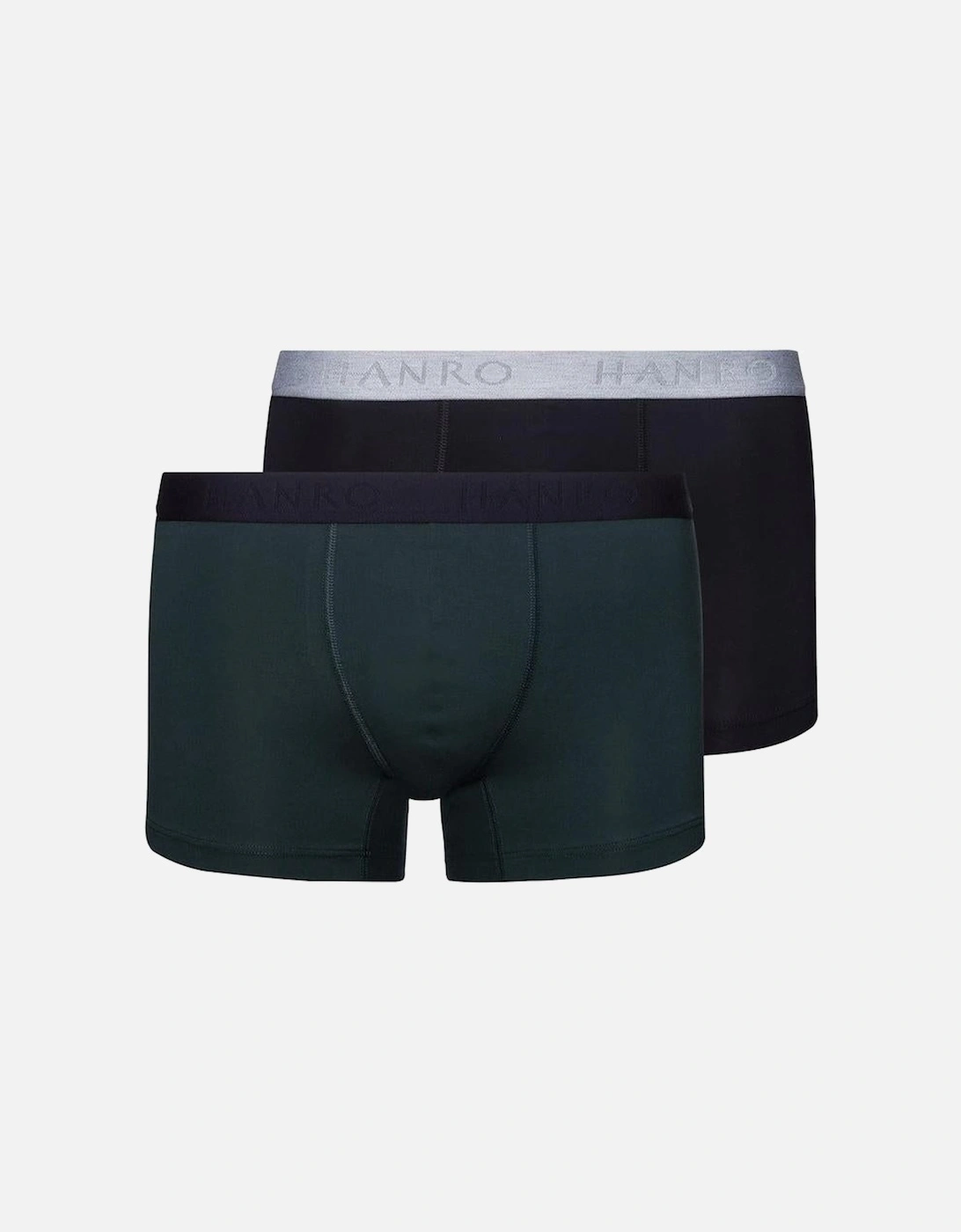 2-Pack Cotton Essentials Boxer Trunks, Laurel/Black, 15 of 14