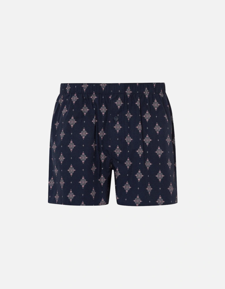 Fancy Woven Boxer Shorts, Dotted Ornament