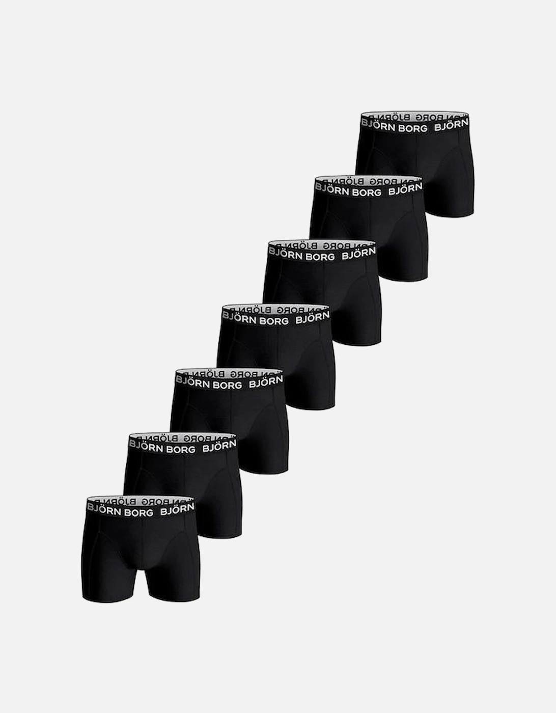 7-Pack Cotton Stretch Boxer Trunks, Black, 2 of 1