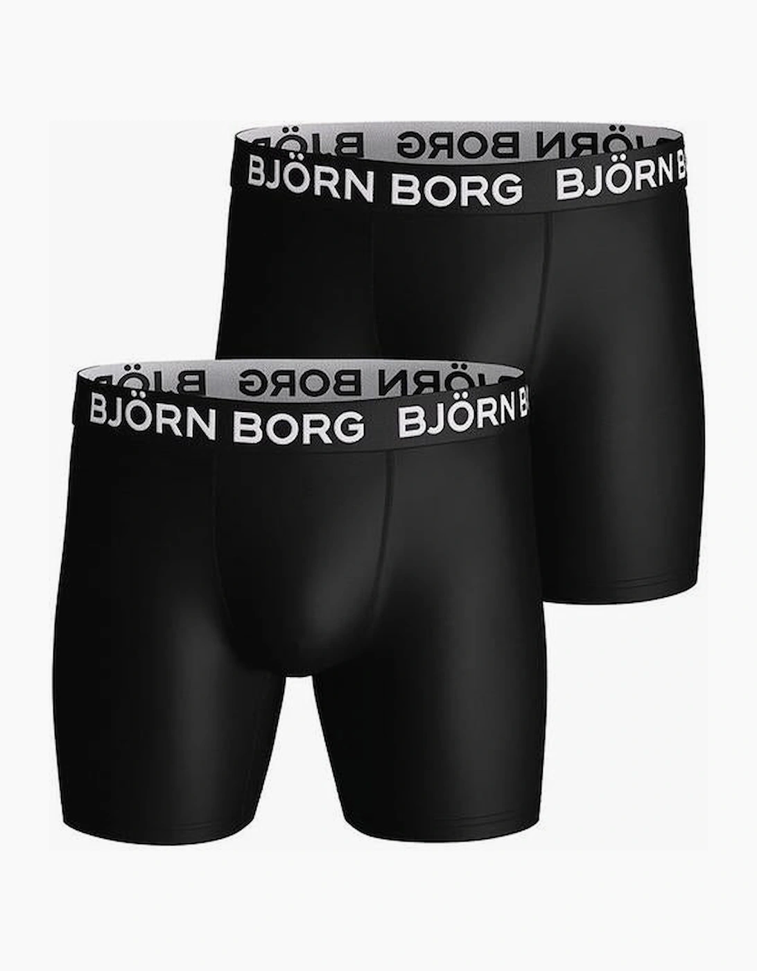 Bjorn Borg Men's 2-Pack Performance Boxer Trunks, Black - Size: 37/36/32