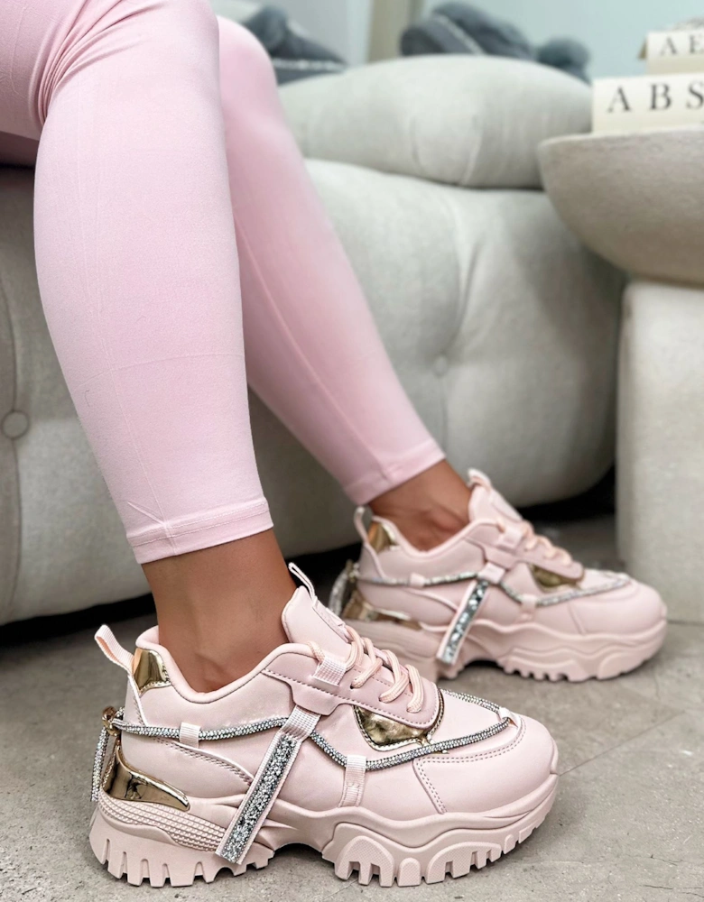 Crystal Panel Track Chunky Trainers Luxe Edition