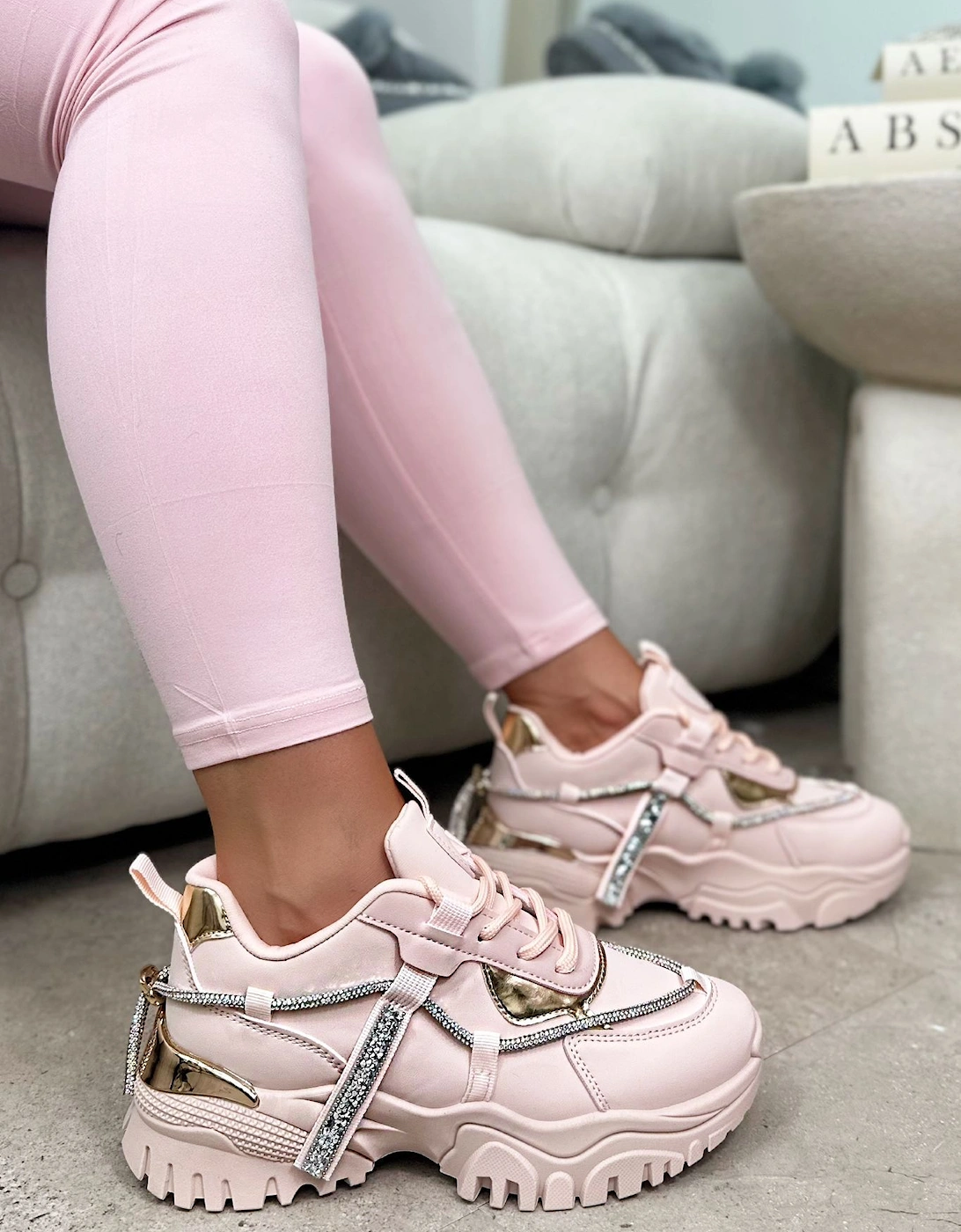 Crystal Panel Track Chunky Trainers Luxe Edition, 2 of 1