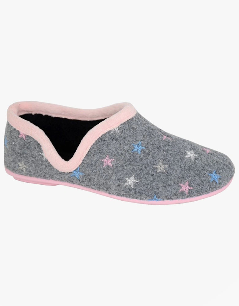 ARIA Womens Full Slippers Slippers Grey/Pink