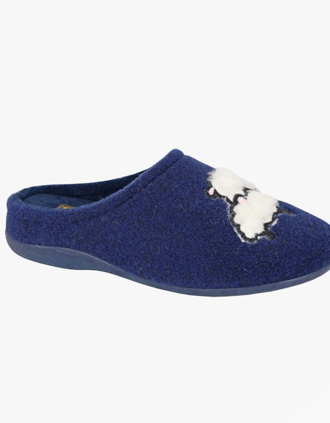 SUZIE Womens Mules Slippers Navy, 2 of 1