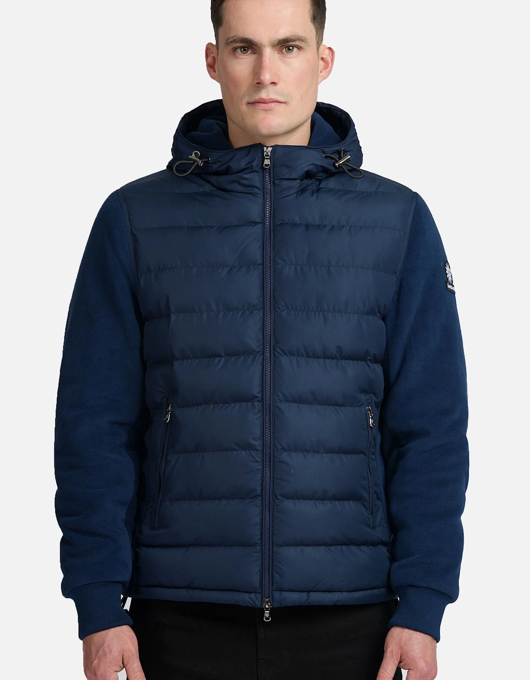 OUTLANDER POLAR FLEECE HOODED HYBRID JACKET NAVY