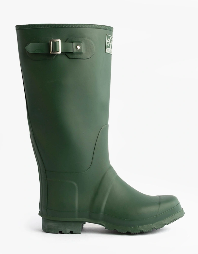 COUNTRY Wide Calf Unisex Buckle Wellington Boots Green