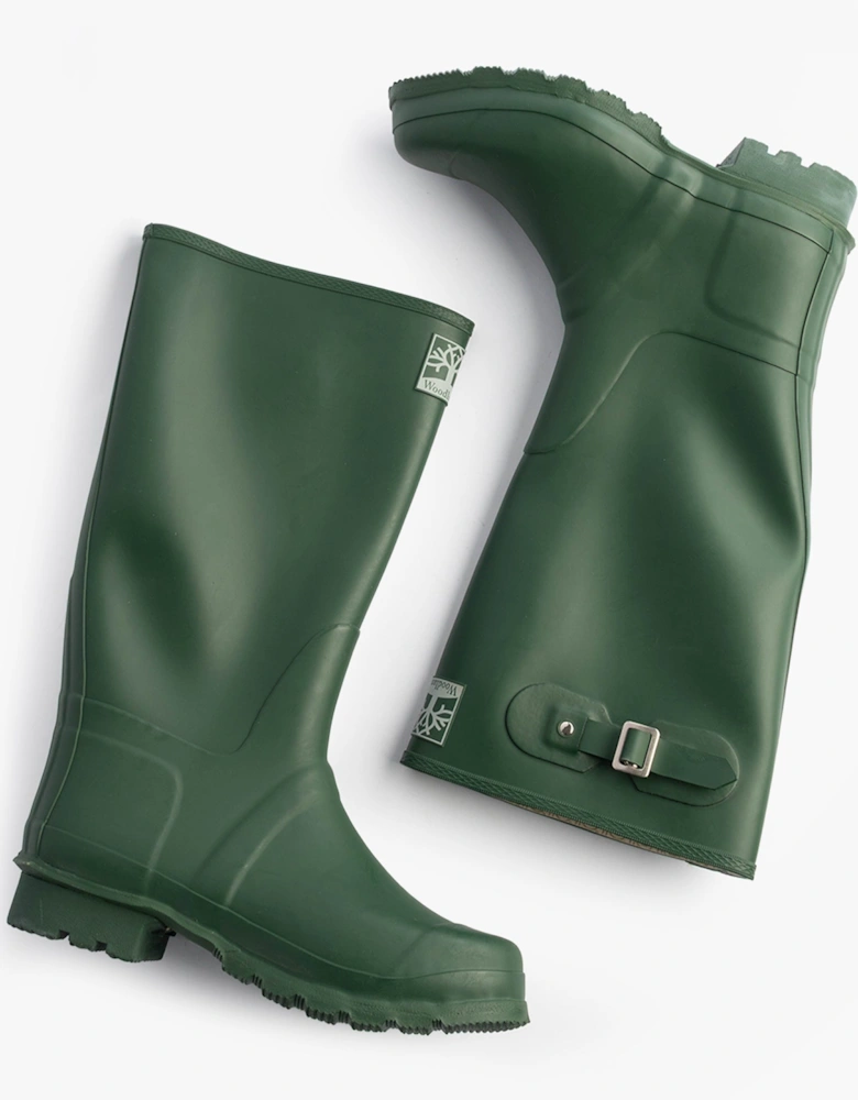 COUNTRY Wide Calf Unisex Buckle Wellington Boots Green