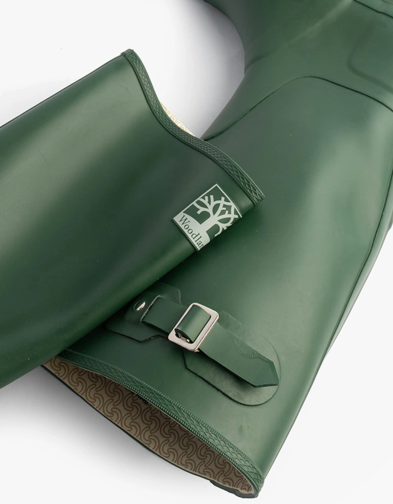 COUNTRY Wide Calf Unisex Buckle Wellington Boots Green