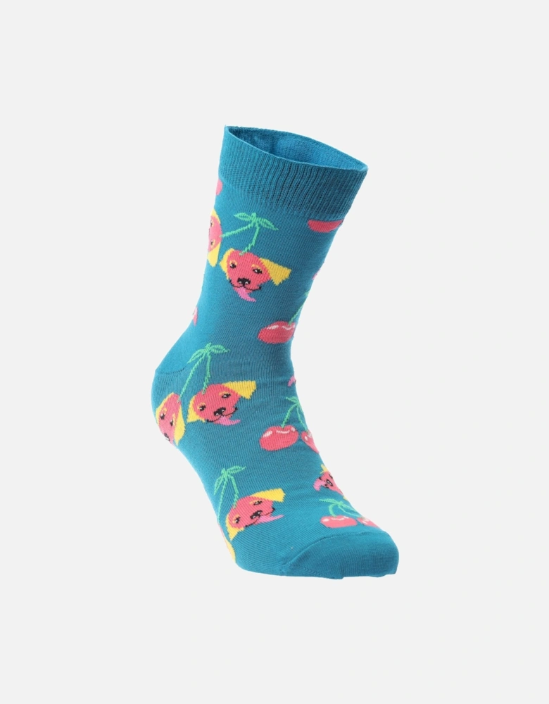 Cherry Dog 1/2 Crew Socks