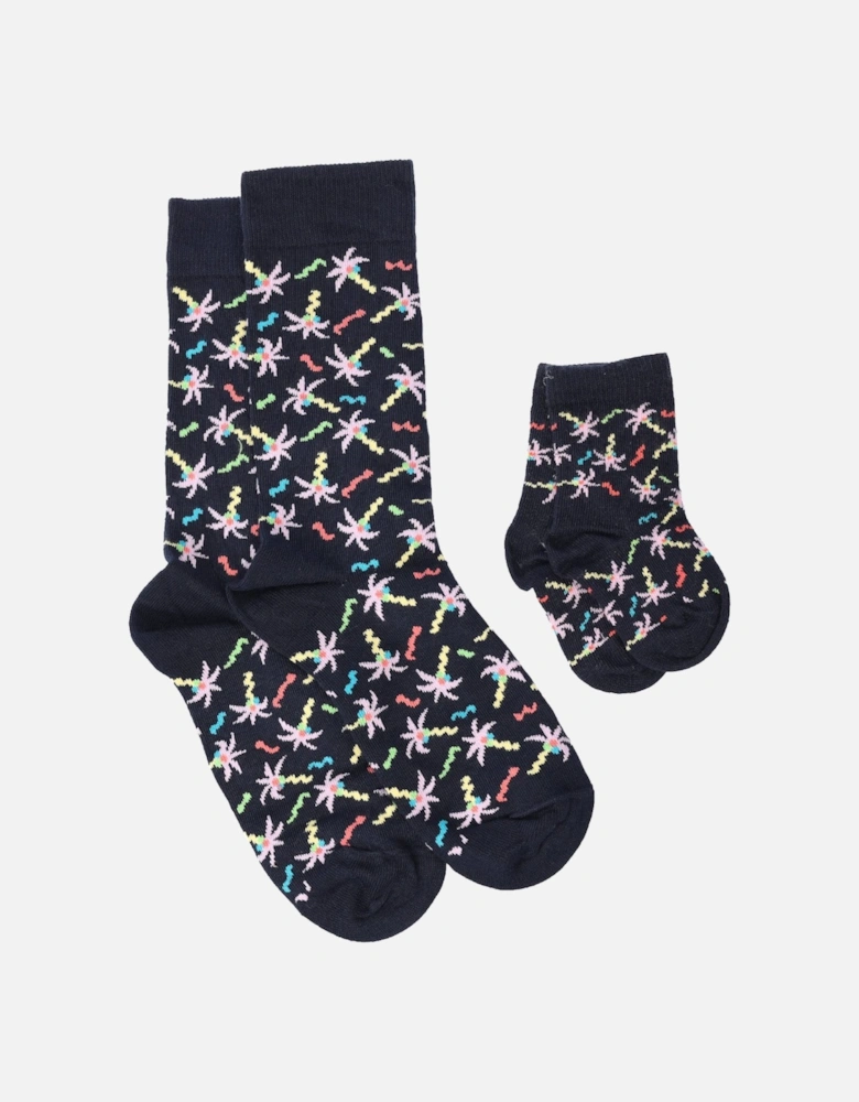 Infants Mini Me Confetti Palm Socks Gift Set