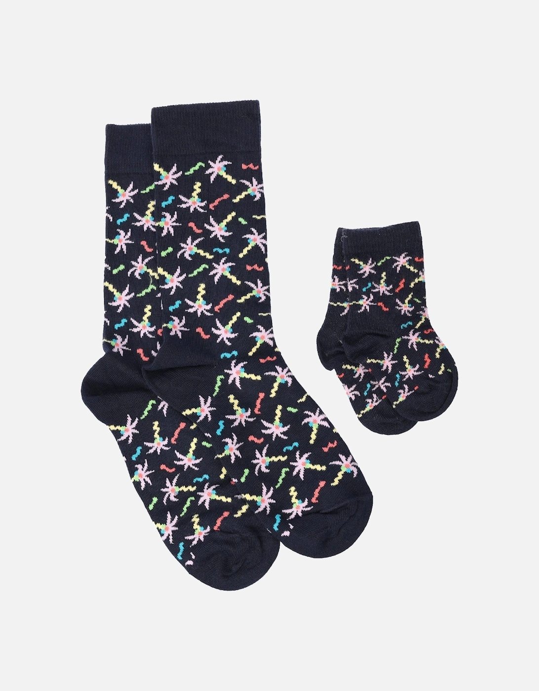 Infants Mini Me Confetti Palm Socks Gift Set
