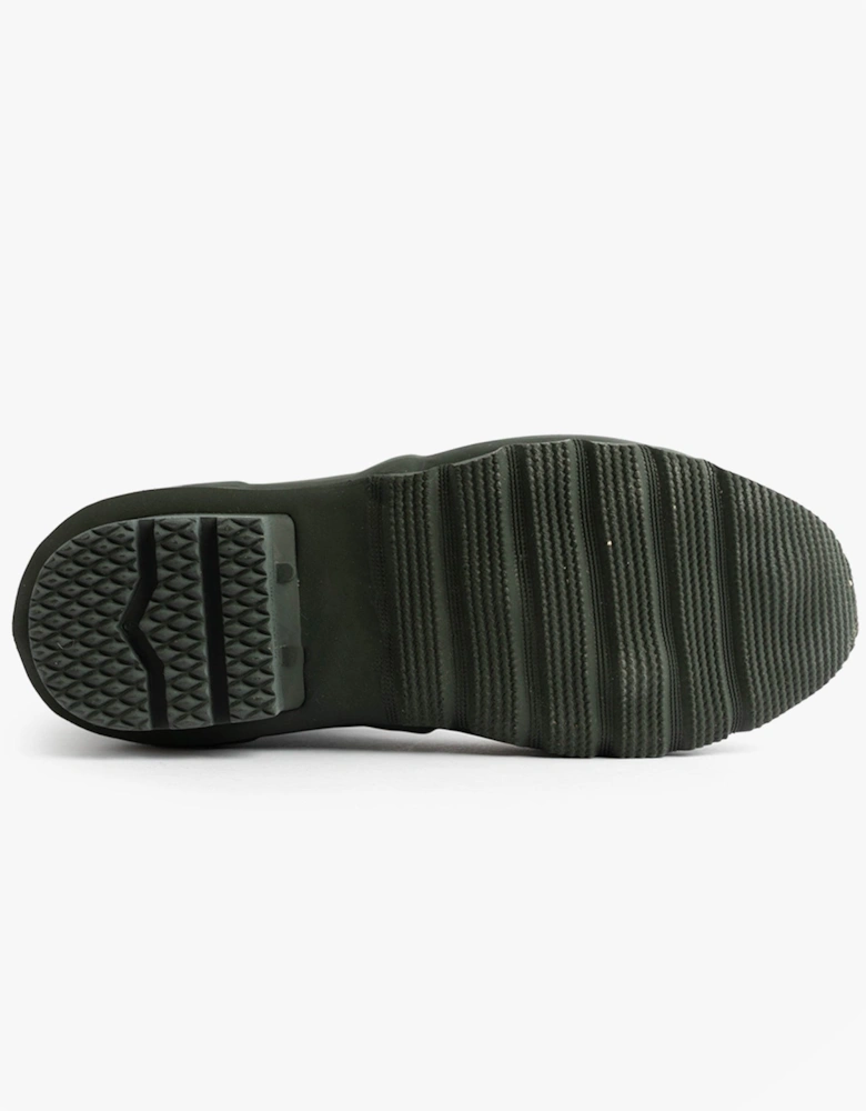 NEOPRENE Gusset Unisex Buckle Wellington Boots Olive Green