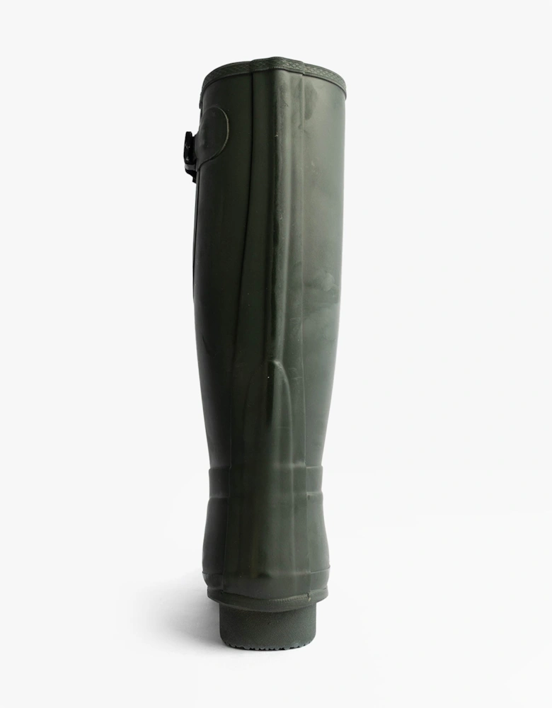 NEOPRENE Gusset Unisex Buckle Wellington Boots Olive Green