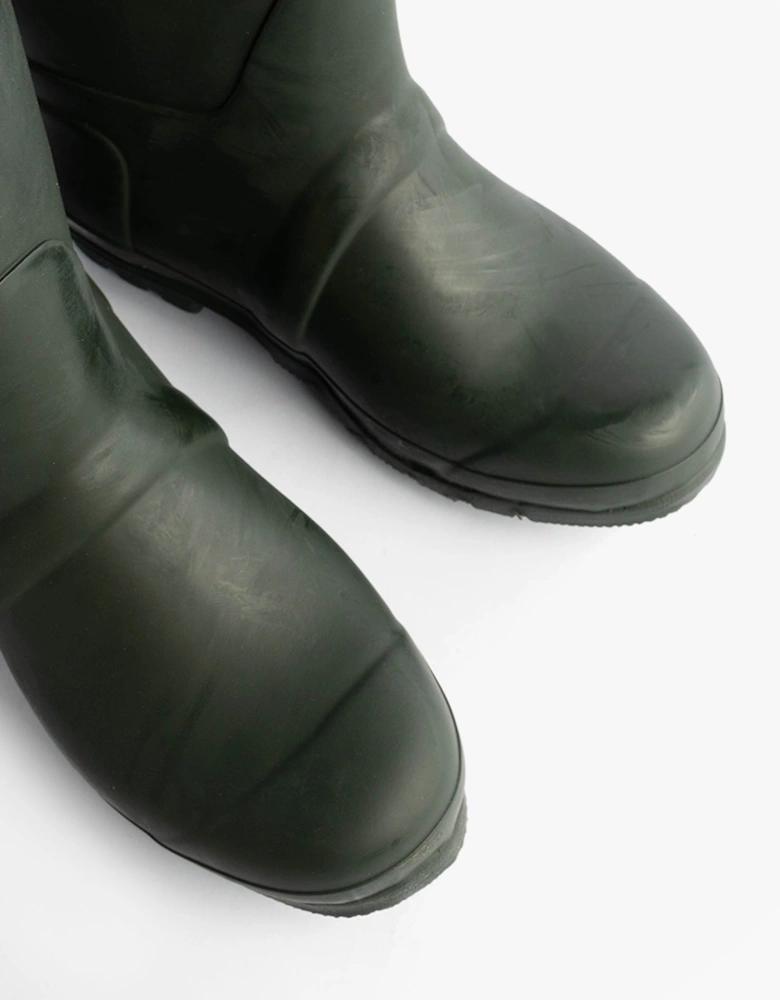 NEOPRENE Gusset Unisex Buckle Wellington Boots Olive Green