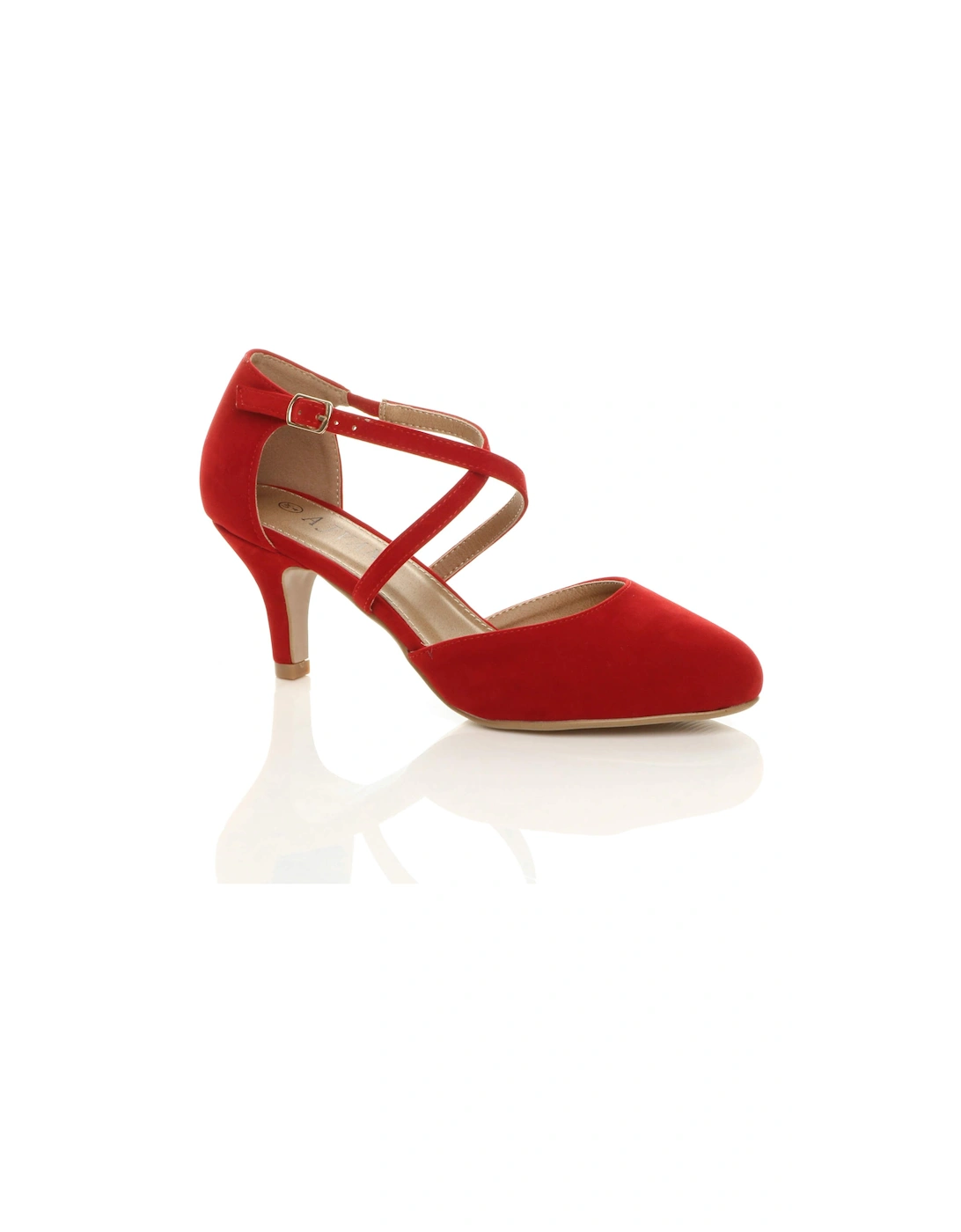 High  Heel Crossed Straps  2 Part Heels, 2 of 1