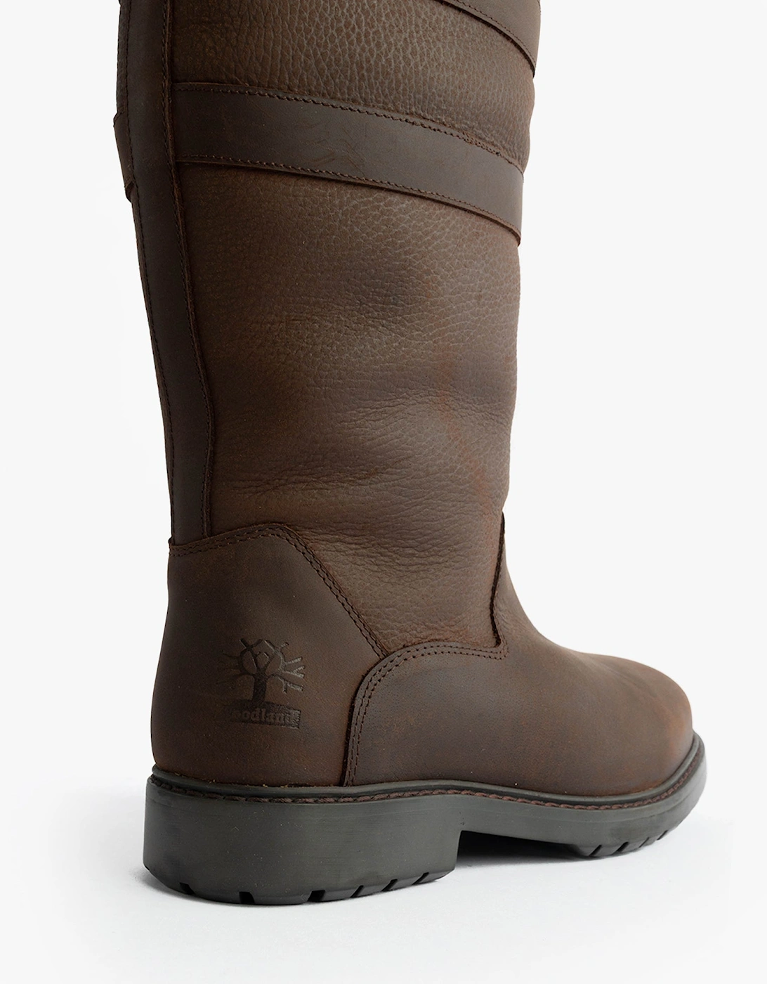 HAILEY Womens Leather Gusset Country Boots Dark Brown