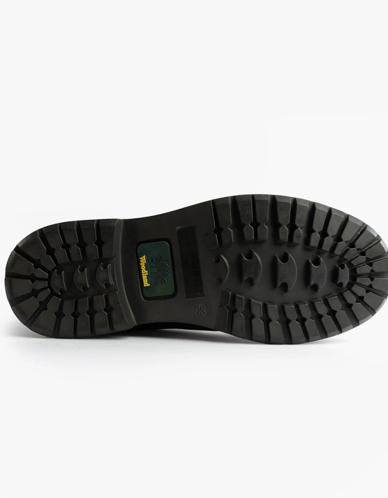 HAILEY Womens Leather Gusset Country Boots Dark Brown