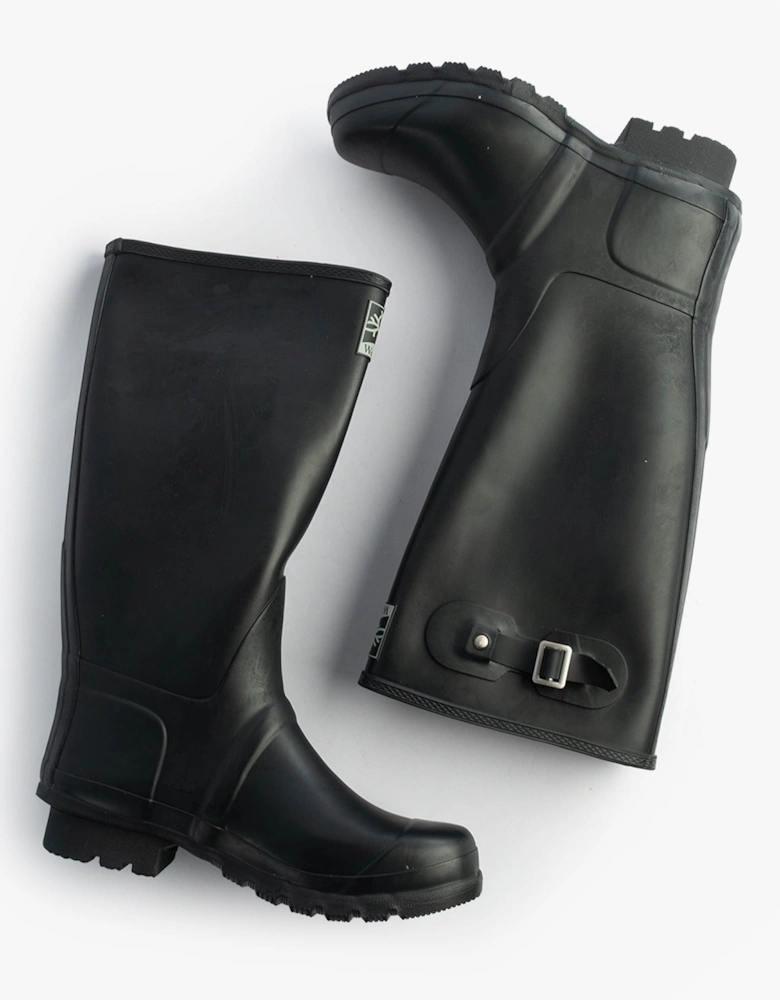 COUNTRY Wide Calf Unisex Buckle Wellington Boots Navy Blue