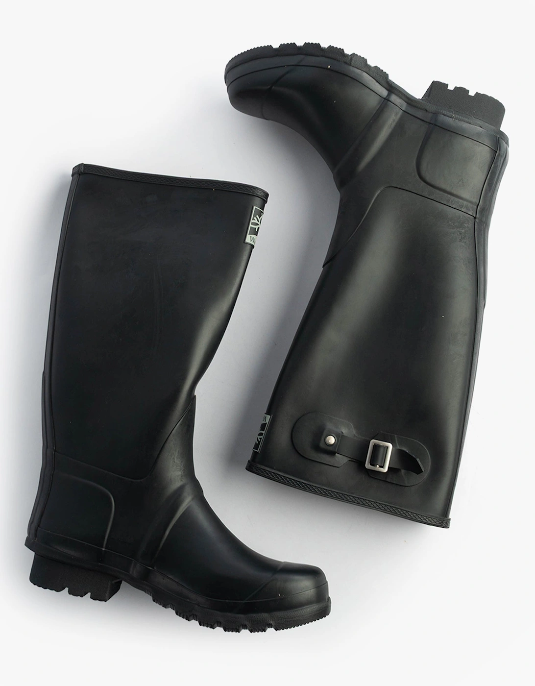 COUNTRY Wide Calf Unisex Buckle Wellington Boots Navy Blue