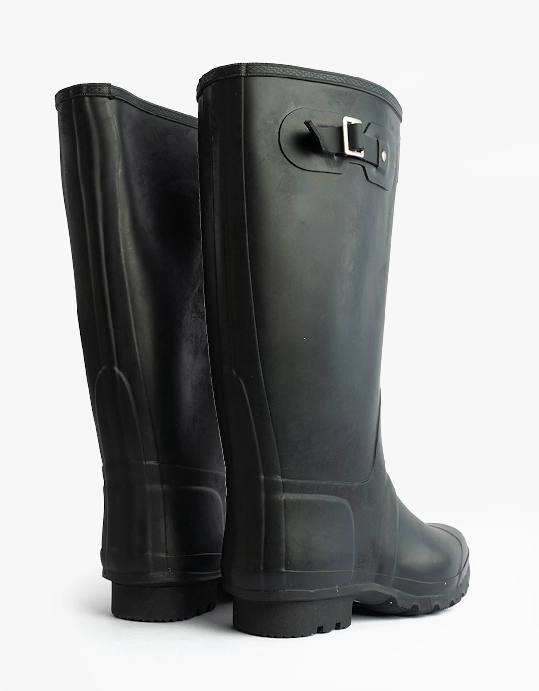 COUNTRY Wide Calf Unisex Buckle Wellington Boots Navy Blue