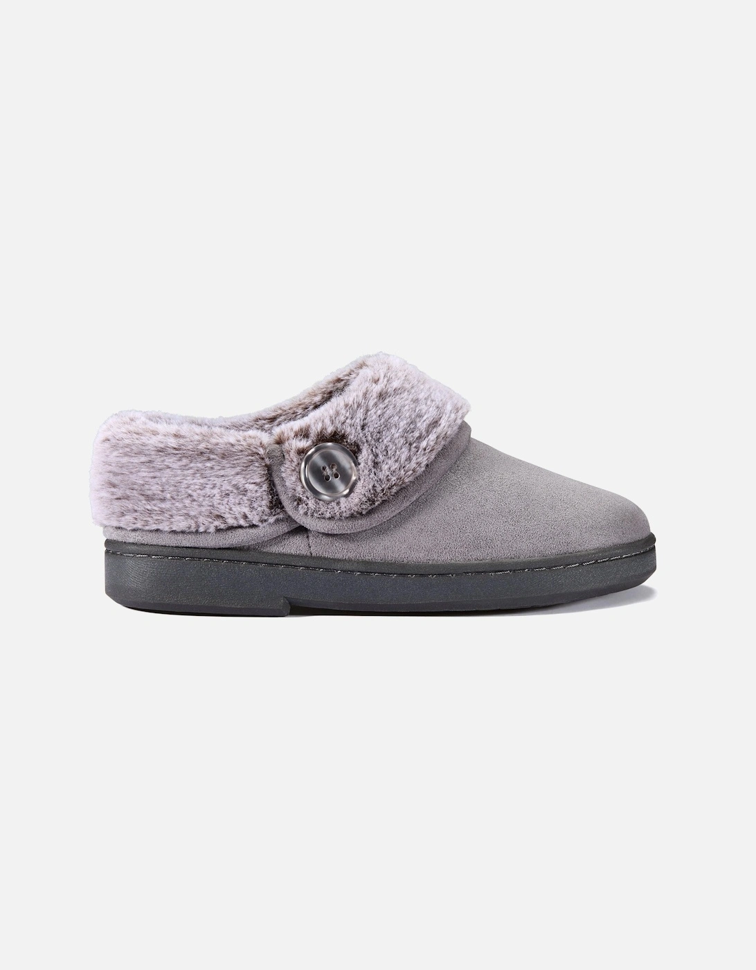 Evelyn Mule Grey Slippers,Slip Ons,Mules, 2 of 1