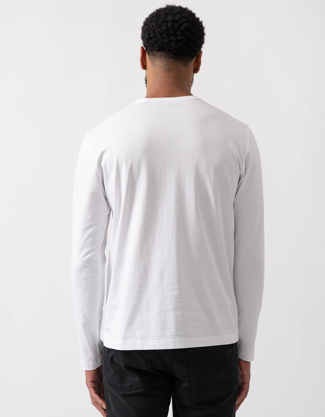 Long Sleeved Logo Patch T-Shirt - White