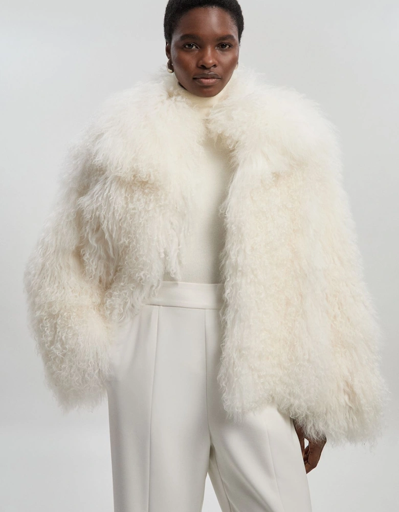 Mongolian Shearling Short Coat