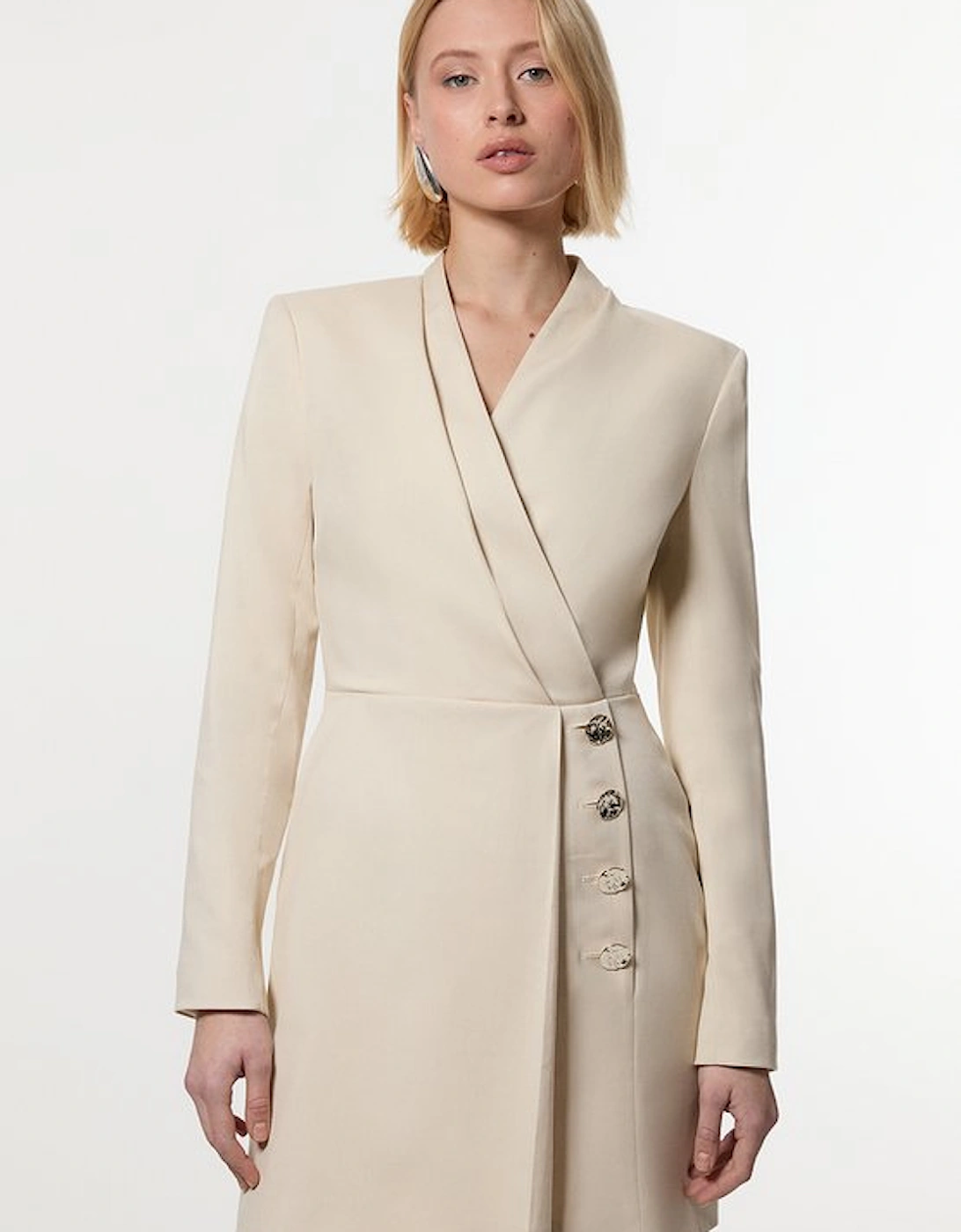Soft Structured Tailored Wrap Blazer Dress, 5 of 4
