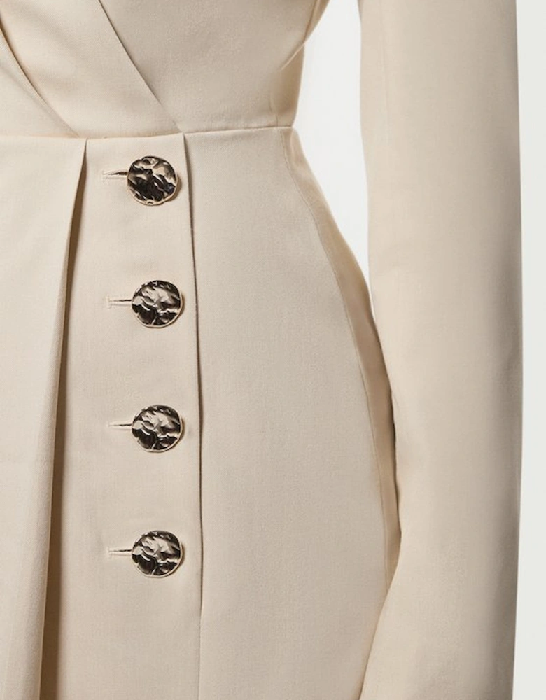 Soft Structured Tailored Wrap Blazer Dress