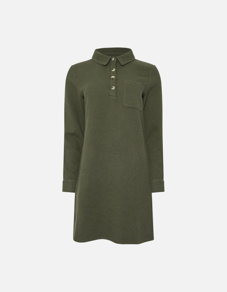 Textured Twill Shirt Dress