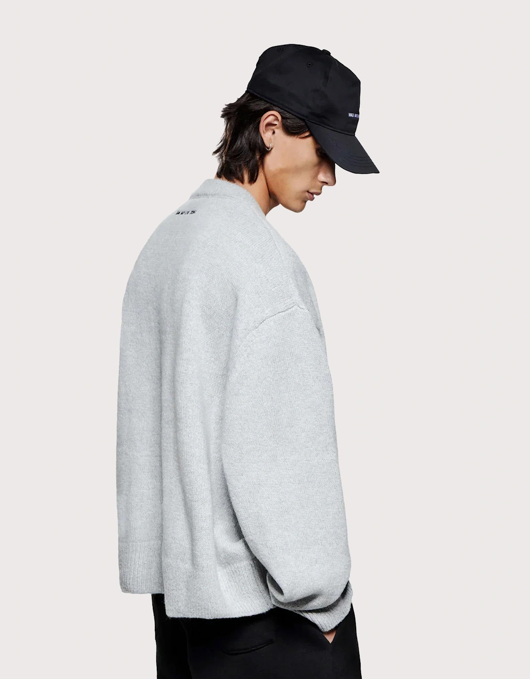 Oversized Fit Mohair Blend Knit Crew Jumper