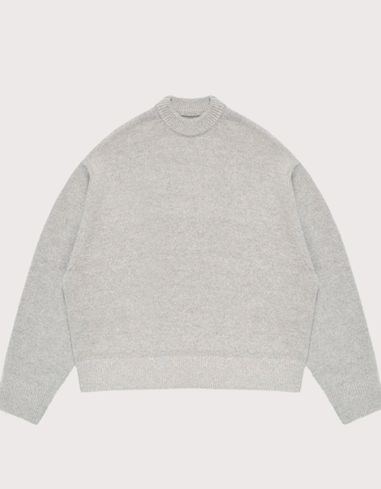 Oversized Fit Mohair Blend Knit Crew Jumper
