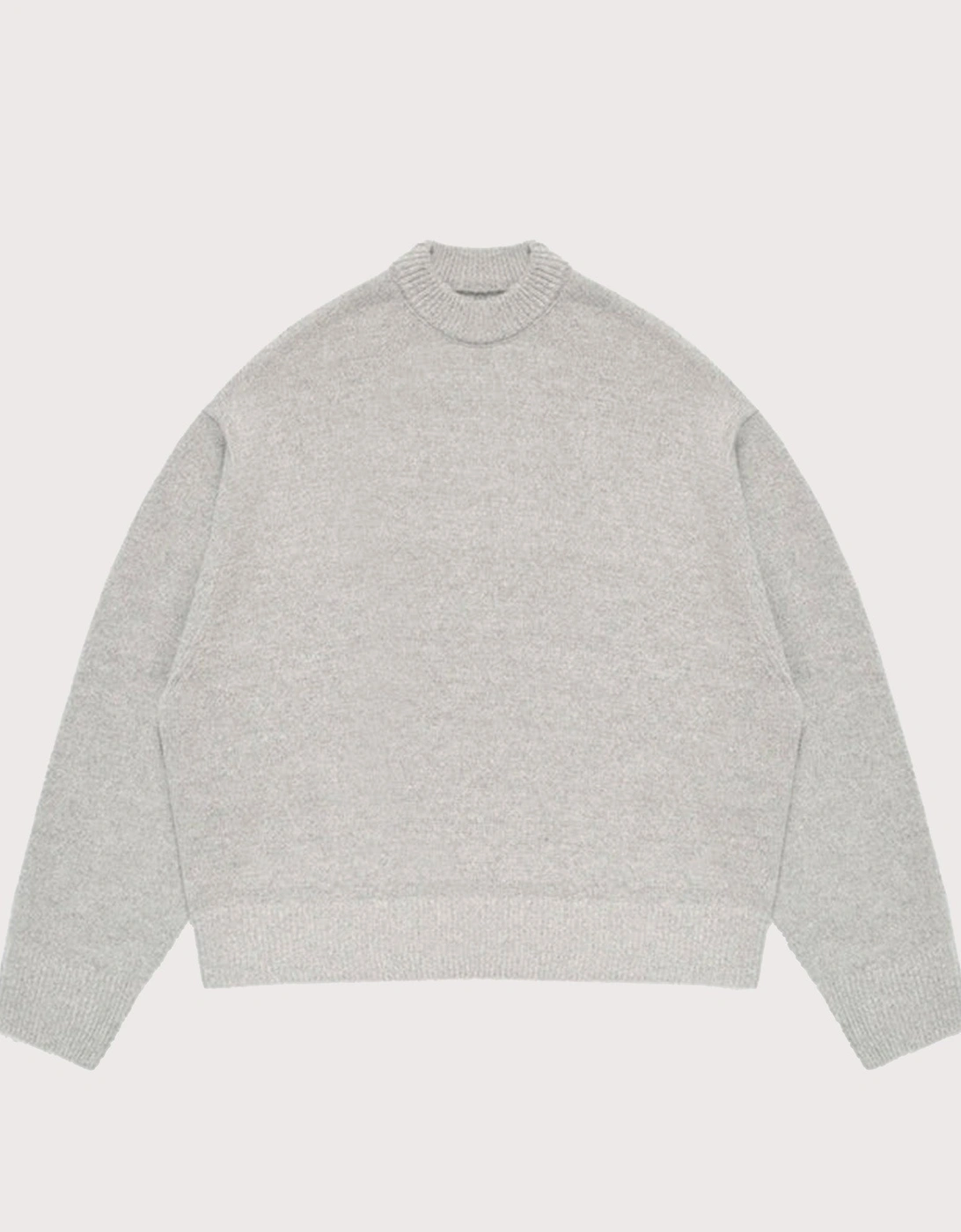 Oversized Fit Mohair Blend Knit Crew Jumper