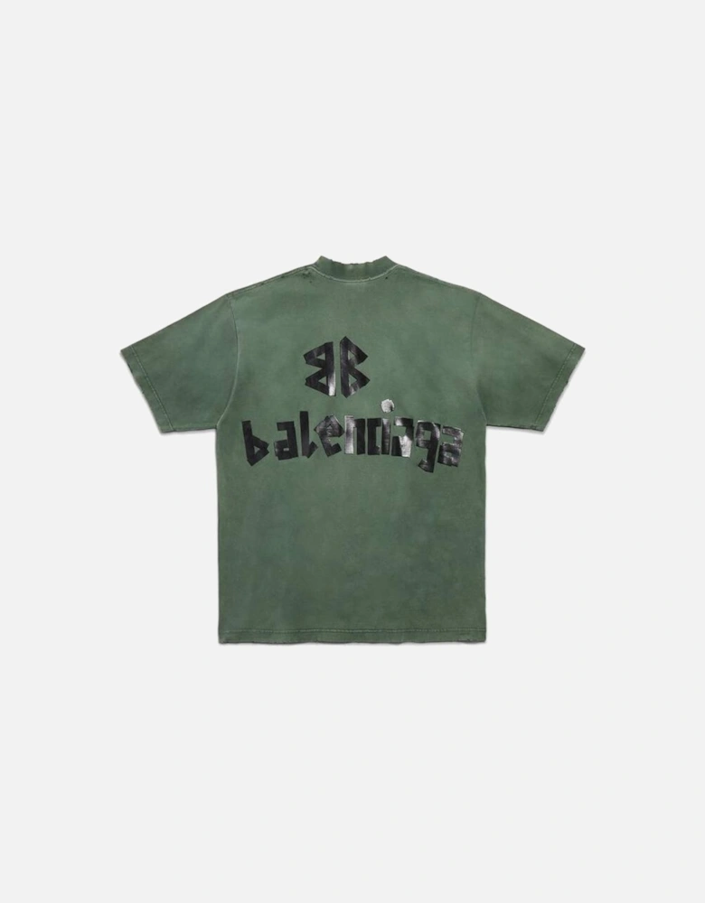 Taped Logo T-Shirt in Green