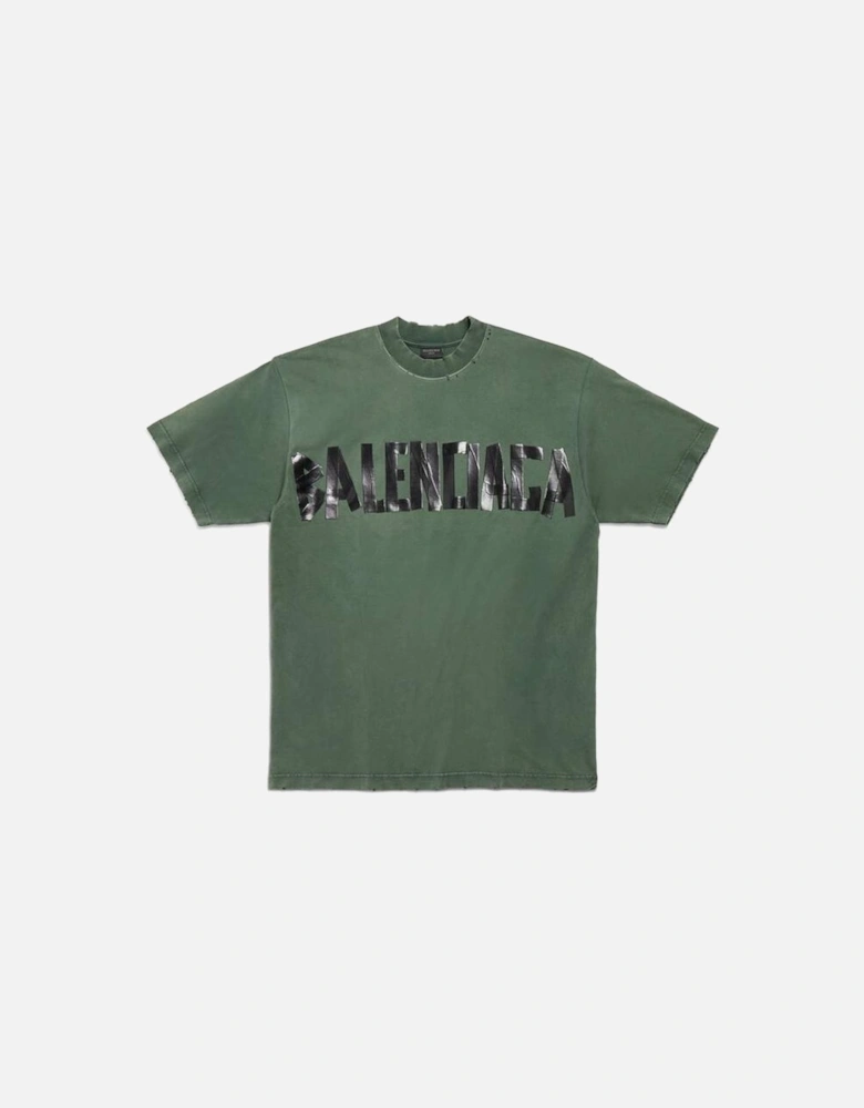 Taped Logo T-Shirt in Green