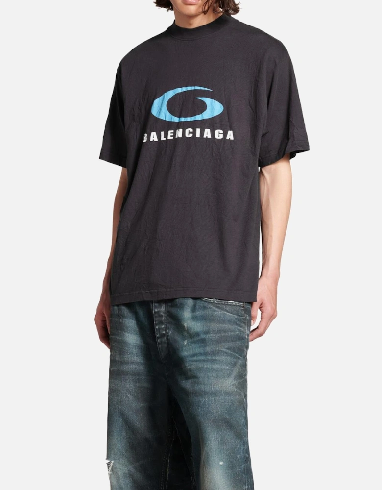 Loop Sports Icon T-Shirt in Washed Black