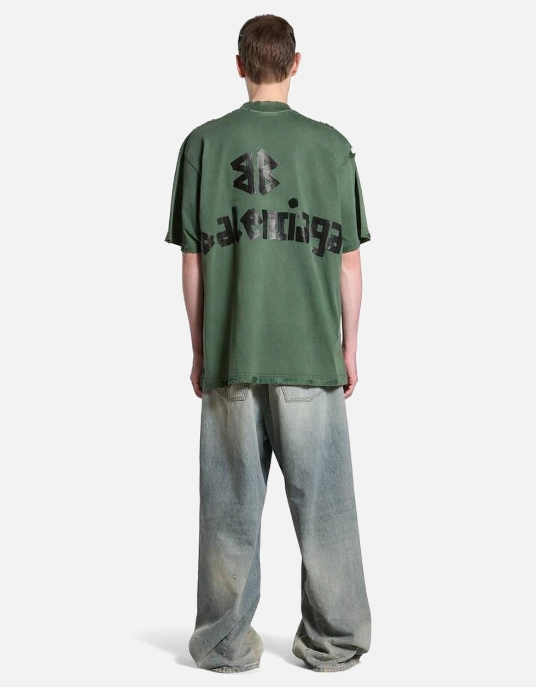 Taped Logo T-Shirt in Green