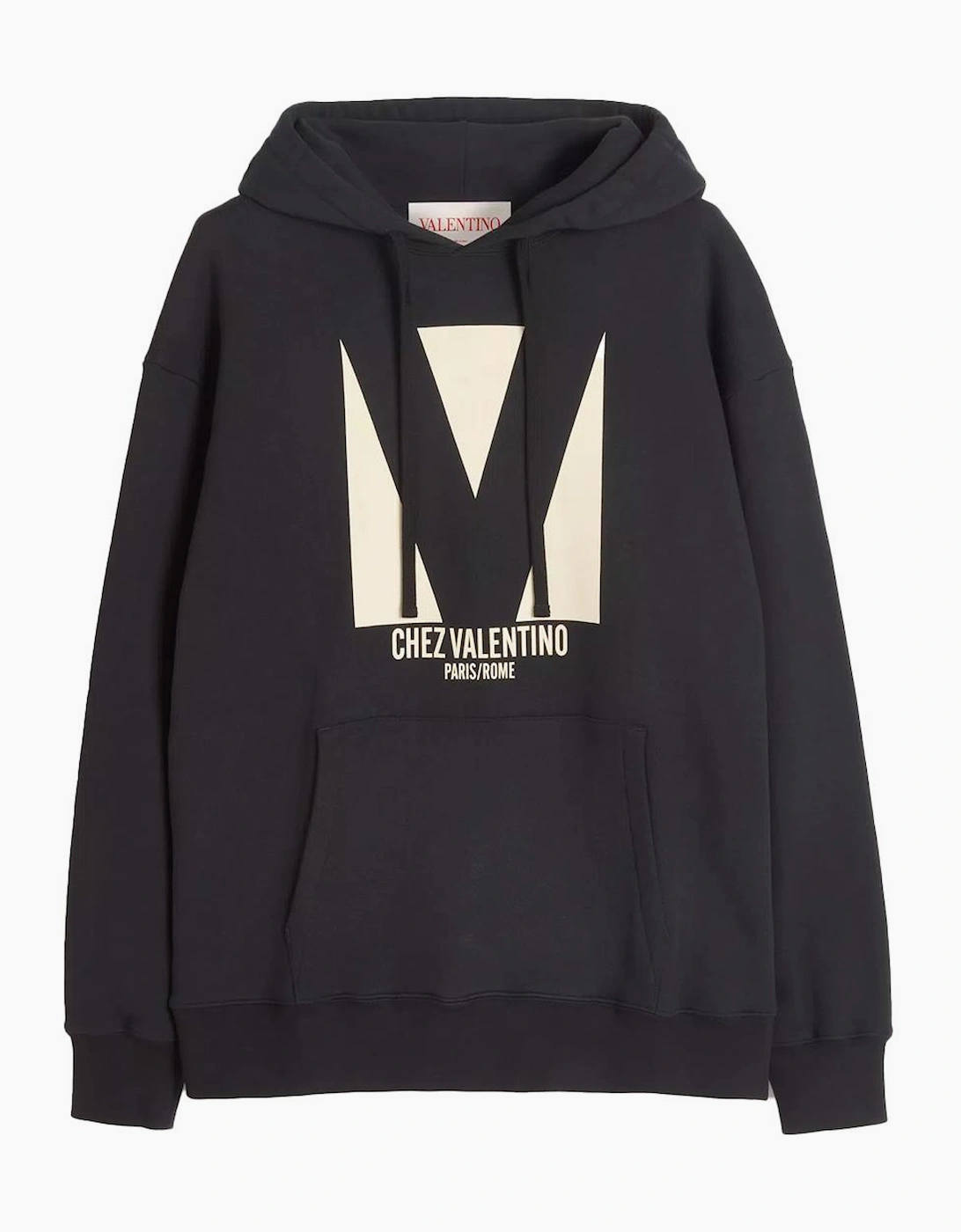 Valentino Men's Black Chez Print Hoodie In  38 M