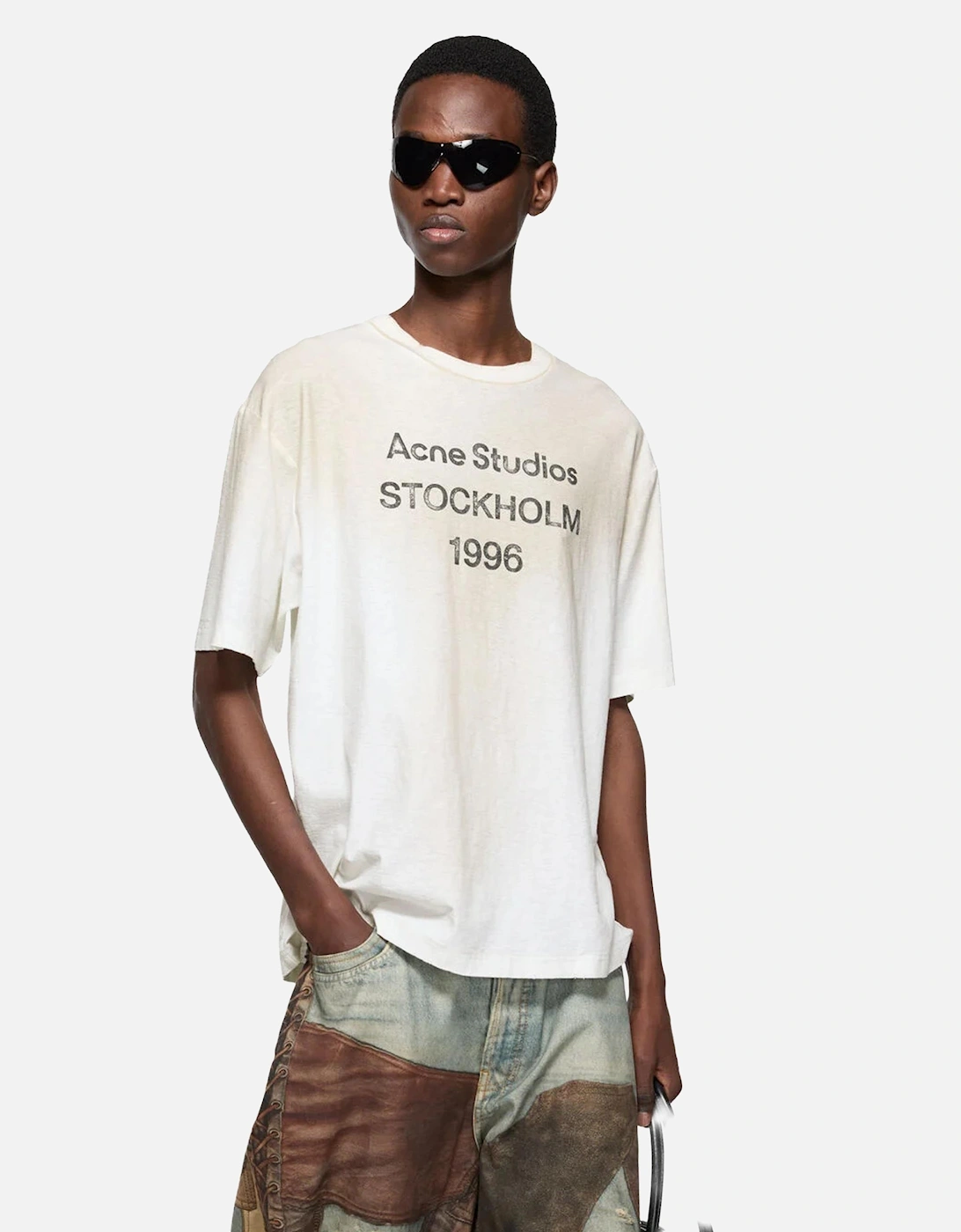 Stockholm Logo T-Shirt in 'Dusty White'