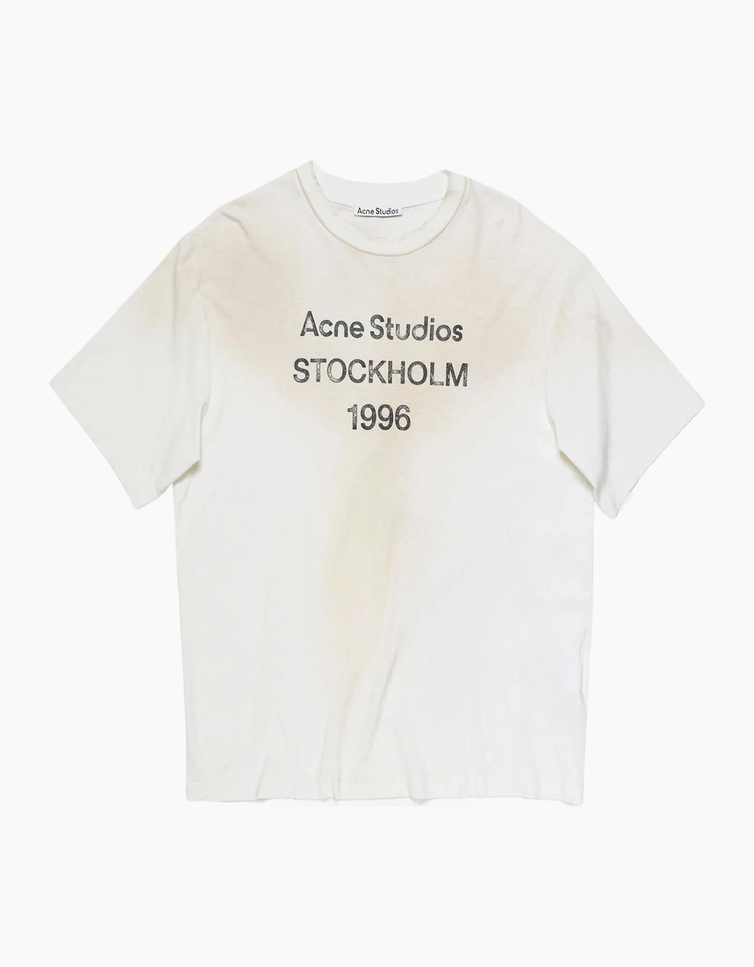 Men's Acne Studios Stockholm Logo T-Shirt in 'Dusty White' - Size: 36