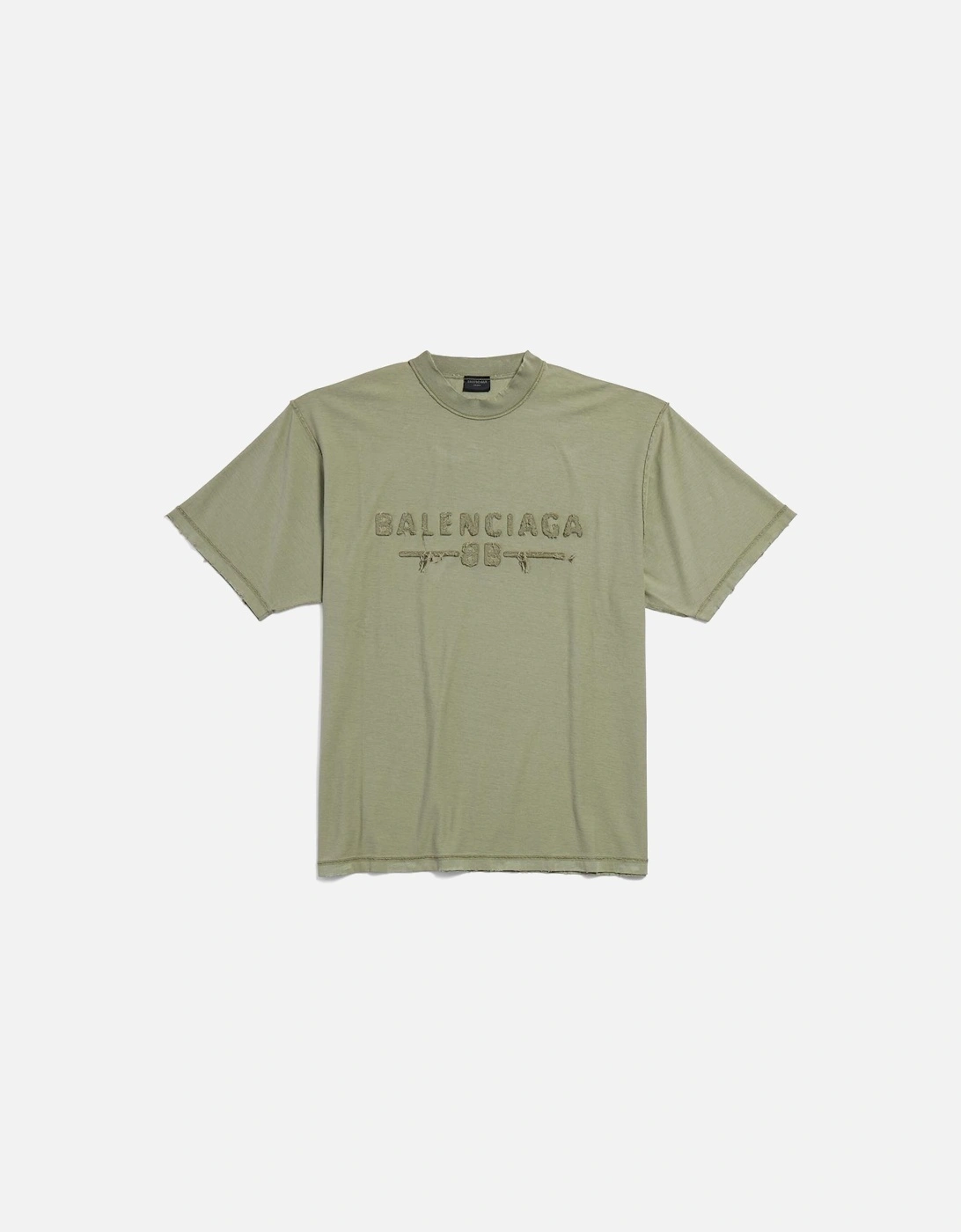 Inside Out Medium Fit T-Shirt in Army Green, 3 of 2