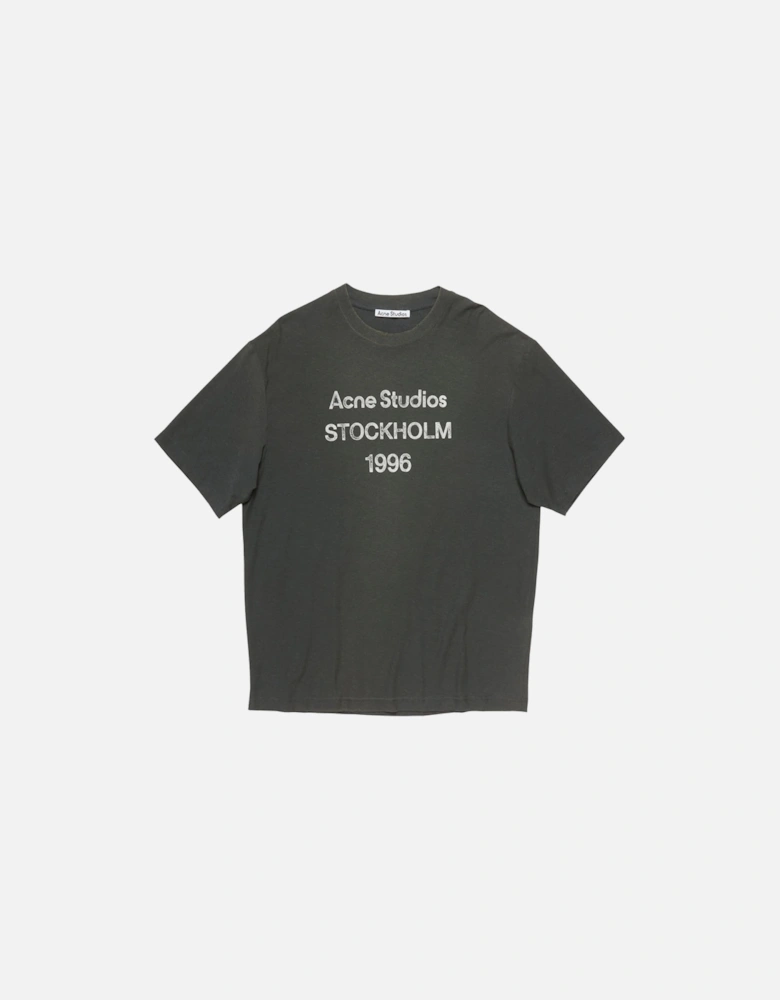 Stockholm Logo T-Shirt in Faded Black