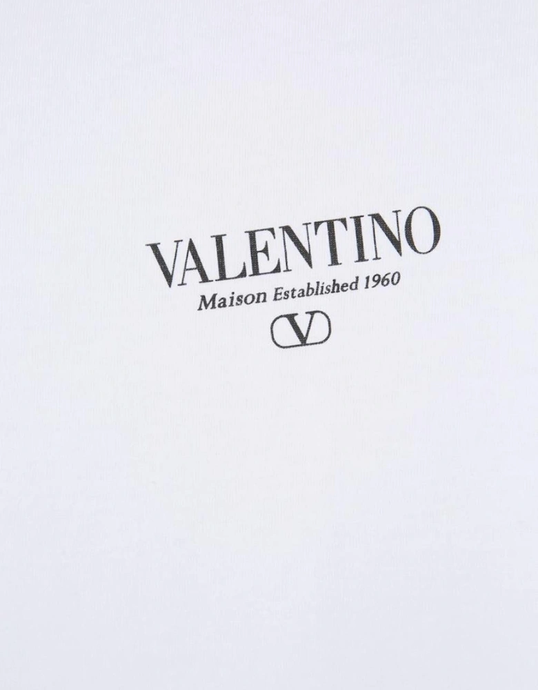 Contrast Stamp Logo T-Shirt in White