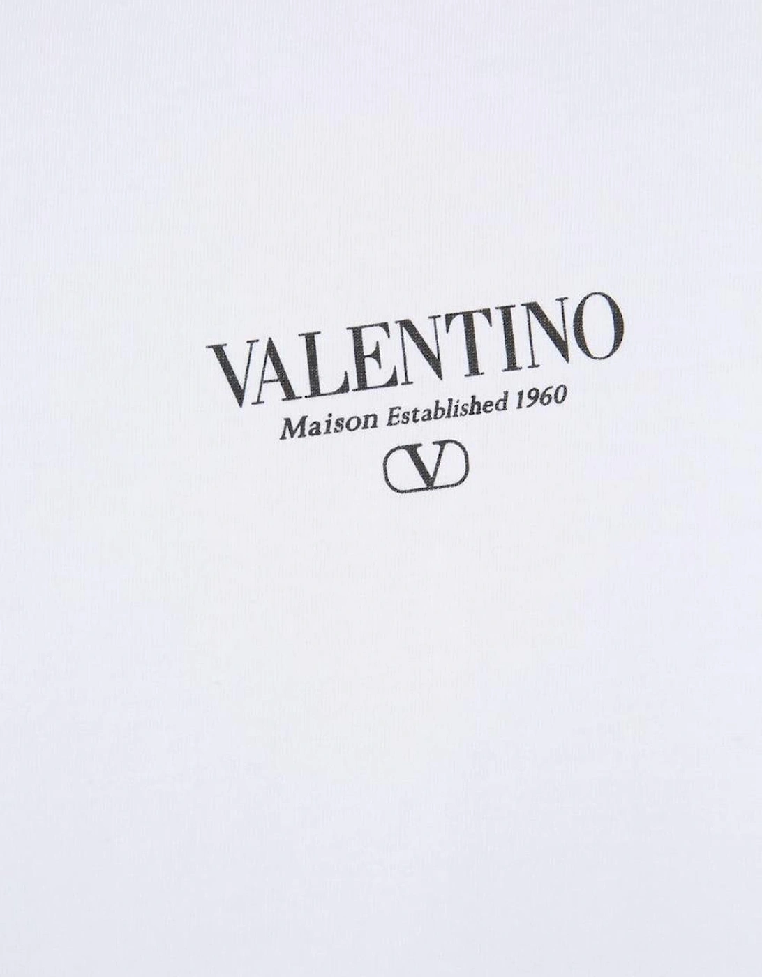 Contrast Stamp Logo T-Shirt in White