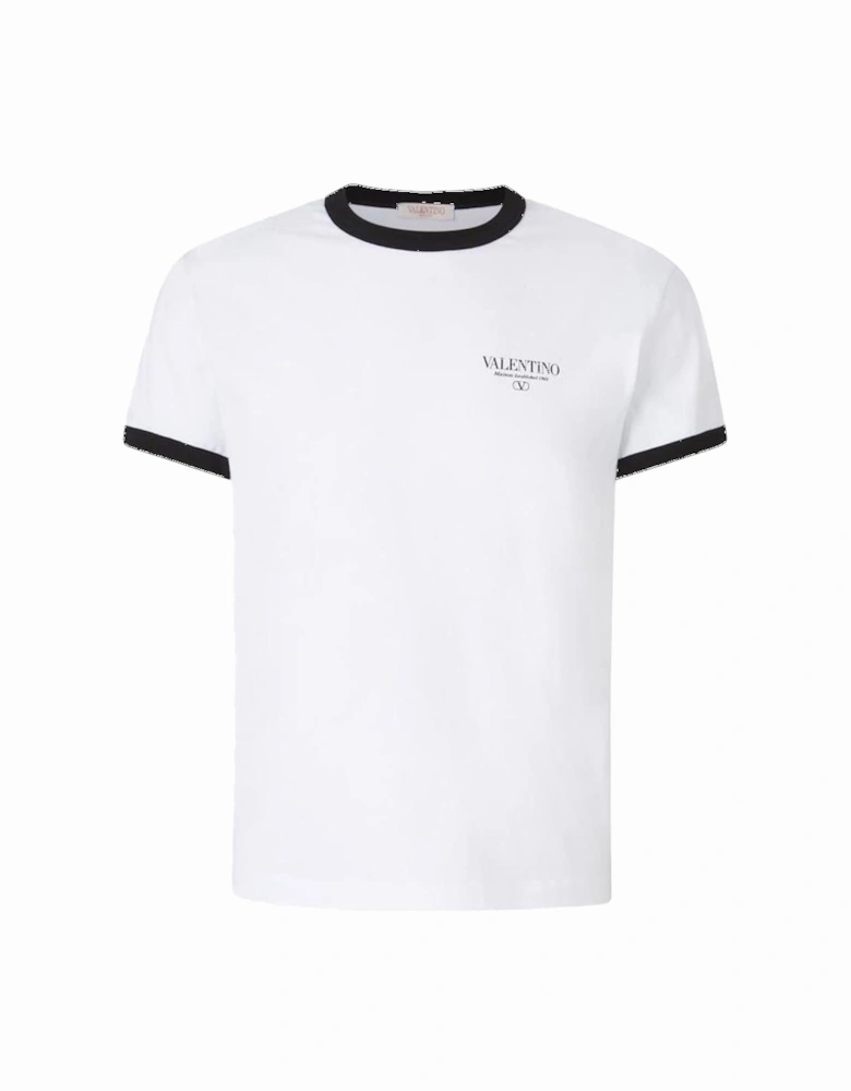 Contrast Stamp Logo T-Shirt in White