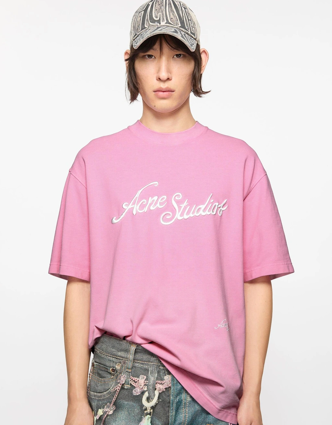 Embroidered Logo T-Shirt in Pink