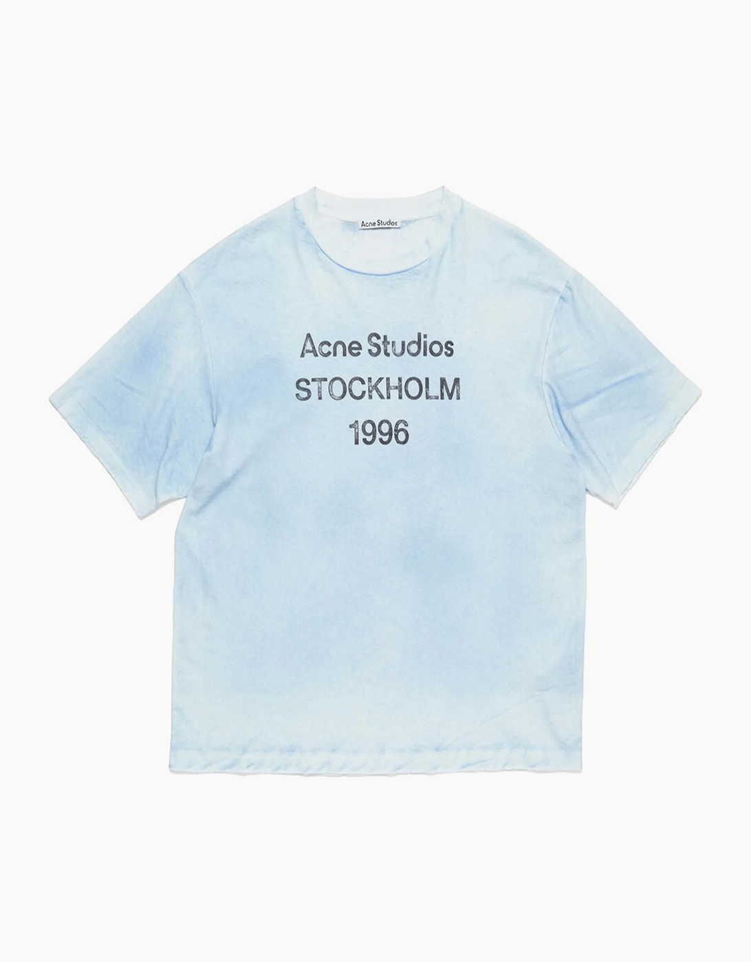 Acne Studios Men's Blue Stockholm Logo T-Shirt In 'Dusty '  42 Xl