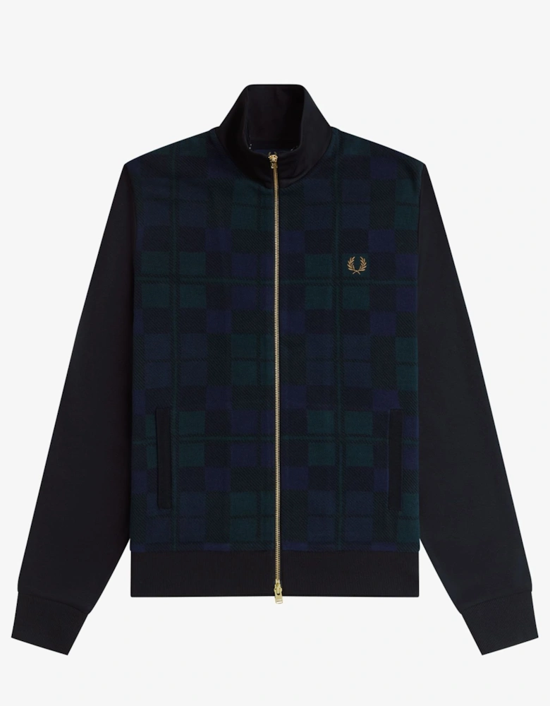 J1335 Knitted Front Track Jacket - Black