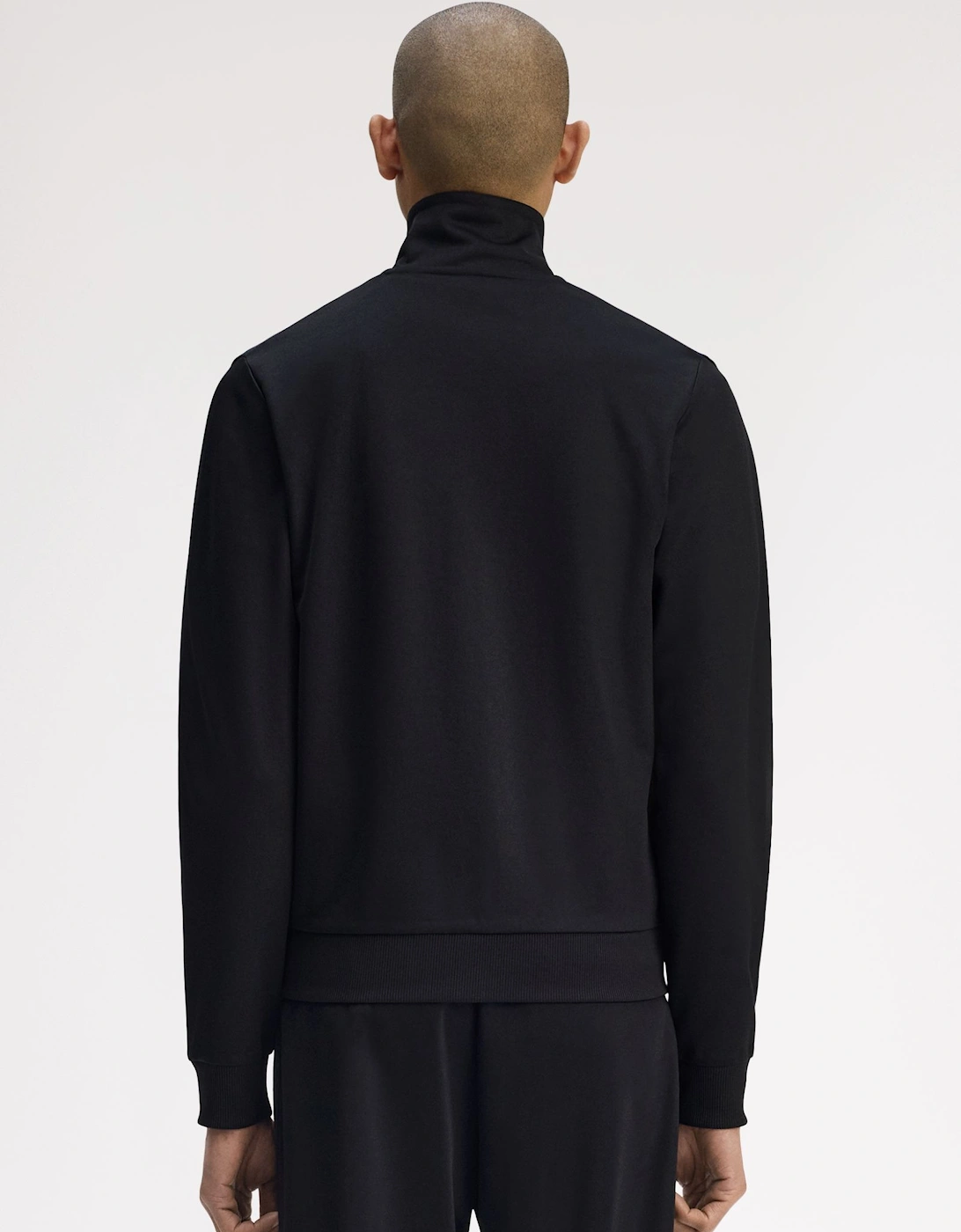 J1335 Knitted Front Track Jacket - Black